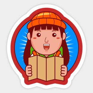 Traveller Woman Sticker